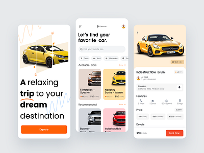 Car Rental App Concept app concept application booking app car booking car rent car rental car service mobile rental company service app splash ui transport travel app ui ui design ui interface ui onboarding uiux design