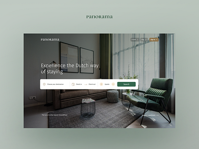 Panorama - the Dutch way of staying ui ux web design