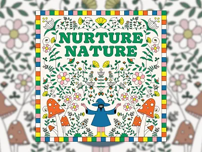 Nurture Nature camping earth flowers forest green hiking leaves magic mushroom nature plants vines