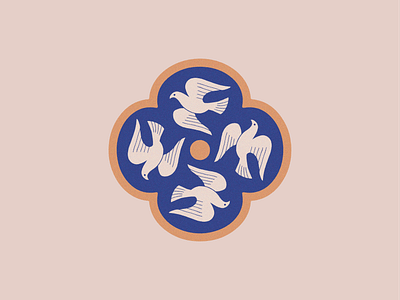 Bird Buds Part 3 badge birds color palette design hand drawn illustration illustrator logo sun vintage