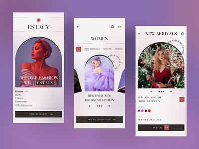 👗 Fashion E-commerce App Concept 3d animation branding design graphic design illustration logo motion graphics typography ui uidesign uiux ux vector