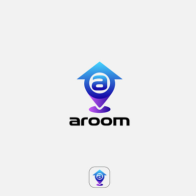 Aroom logo abstract abstract logo abstractlogo bestlogo branding construction corporate creative home iconic logo logo design logo designer logodesign logoinspiration minimal modern pinlogo real estate rent