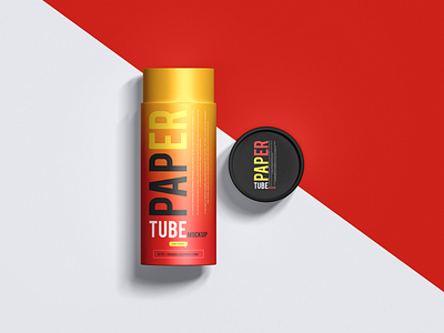 Free Premium Paper Tube Mockup packaging mockup