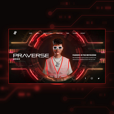 Praverse Ui Design design futuristic graphic design nft nftforsale photography technology ui ui design ux ux design web design