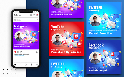 Social-Media animation branding design graphic design icon illustration logo ui ux vector