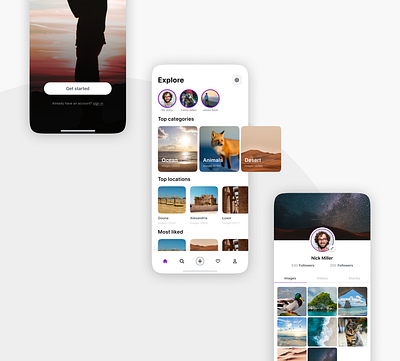 Photos app design mobile ui ux