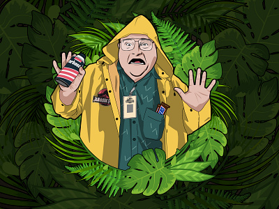 No Wonder You’re Extinct! 90s cinema design dinosaur fun funny humor illustration illustrator jurassic park jurassic world lol movie movies portrait steven spielberg wayne knight