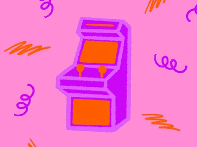 Let's Go To The Arcade!!! 60s 70s 80s 90s arcade arcades carpet design game icon illustration logo machine pattern play retro throwback vector