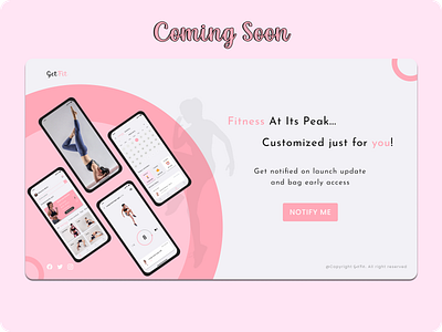 Coming Soon! app challenge coming dailyui day048 design figma figmadesign fitness productdesign ui uidesign uiux ux visualdesign