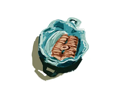Bread bowl ill illustration painting procreate