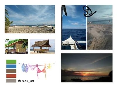 beachlife branding graphic design moodboard