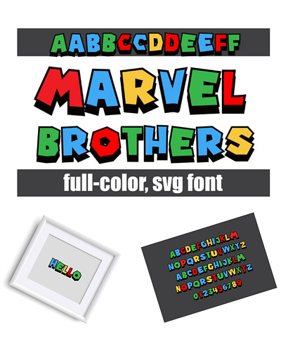MARVEL BROTHERS FONT SPECIMEN branding bussines design font graphic design illustration image logo vector
