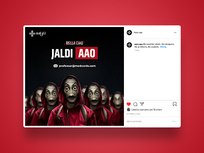 HIRING Creative animation app art bellaciao branding creative design designer hire hiring hiring creative illustration la casa de papel logo minimal money heist professor social media ui vector