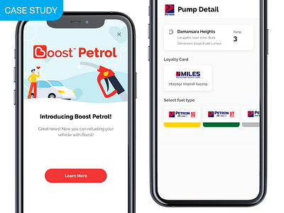 Case Study: Boost Petrol fintech ui ux