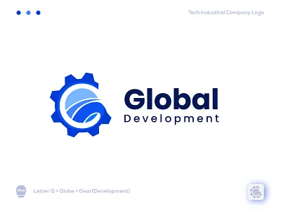 Technology Development Logo brand identity construction logo development g logo gear industrial logo logodesign logotype minimalist logo modern logo software technology