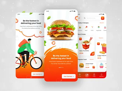 Food Delivery Mobile App android cpdesign creativepeoples delivery app. design eat eating food food app food delivery app food delivery application food delivery service food design food order illustration ios mobile app trending ui