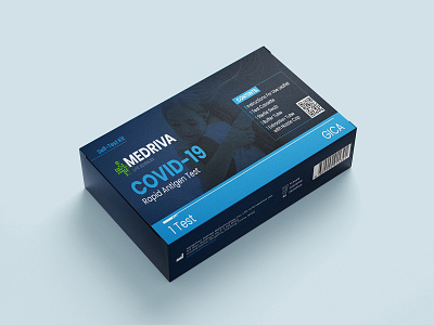 Medriva Packaging Design | Social Media Posts antigen brand classy covid 19 design illustration label label design latest logo new package packaging packaging design packagingpro post product rapid test kit trending