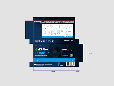 Medriva Packaging Design | Social Media Design antigen brand classy covid 19 design illustration label label design latest logo new package packaging packaging design packagingpro product rapid science test test kit