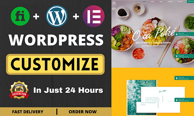 I will customize wordpress website landing page with responsive design elementor pro illustration landing page logo squeeze page web design wordpress customization wordpress developer wordpress website