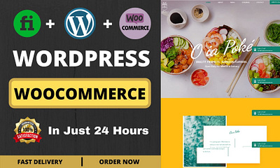 I will responsive wordpress ecommerce website with woocommerce design elementor pro illustration landing page logo squeeze page web design wordpress customization wordpress developer wordpress website