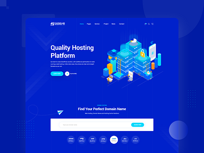 Bizeye Hosting UI Design cloud service design hosting multipurpose responsive theme voip wordpress
