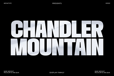 Chandler Mountain banner bold branding cover design display font fonts logo modern poster retro sans serif social media tv vintage wedding youtube cover