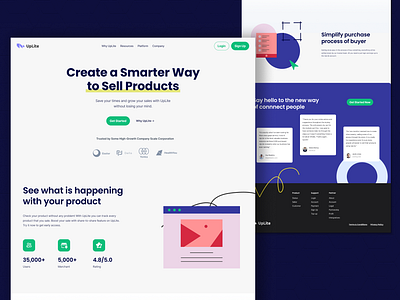 #ExplorationUI - Landing Page to Help Sale colorful web design homepage illustration web design landing page design landing page inspiration modern web modern web design ui daily user interface design web web design web design inspiration web illustration web page