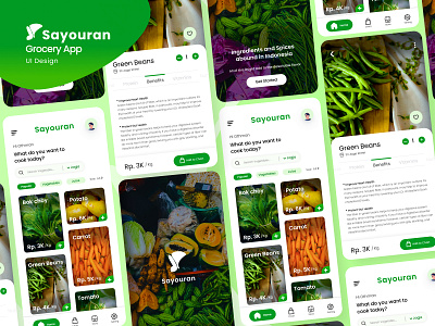 Vegetable sayouran groceryapp sayuran ui uiuxdesign