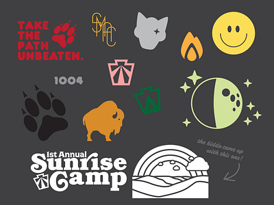 SMAC Sunrise Camp Stickers adventure club flash saturday morning adventure club smac stickers vector vinyl stickers