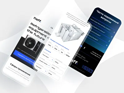 Reff* – industrial mobile website app blue clear corporate industrial mobile mobileapp mobilewebsite web website