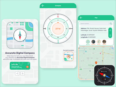 Compass app branding design graphic design illustration logo typography ui ux vector