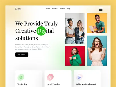 Creative Agency Landing Page Exploration agency creative agency figma graphic design ui ux web design web template website