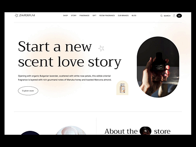 Perfume Shop bytestechnolab ecommerce figma landingpage middleast perfume uae websitedesign