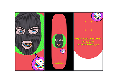 Lucky Mask art balaclava branding design graphic design illustration logo neon skateboard