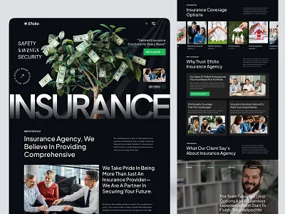 Insurance Company Website Design agent assurance broker business insurance corporate homepage insurance insurance company insurance website landing page life insurance uiux uiuxdesign web design website website design