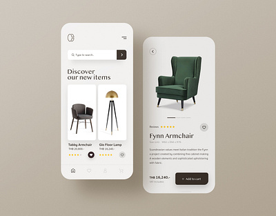 CHANINTR mobile web concept chanintr figma furniture interior mobile app mobile web sinthai sinthaistudio ui website