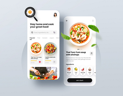 Cooking app concept app cooking dining eat figma food mobile app sinthai sinthaistudio ui