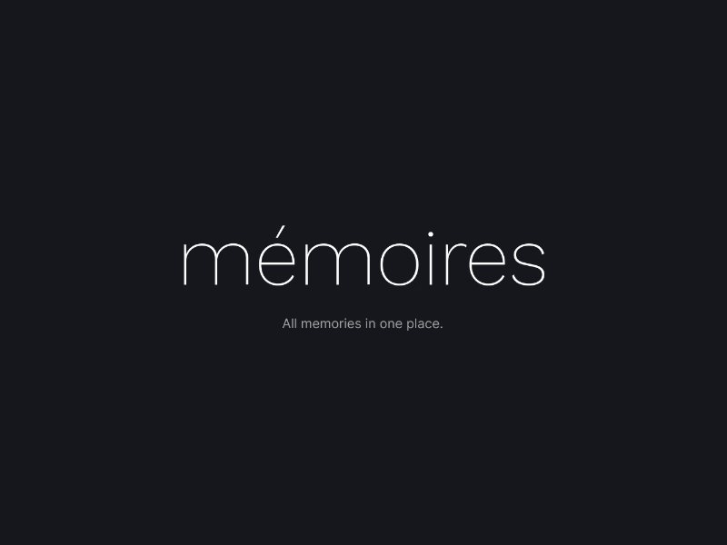 mémoires - Branding animation branding logo motion graphics