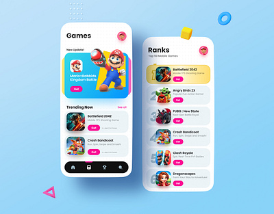 Mobile Game Store figma game mario mobile app sinthaistudio ui