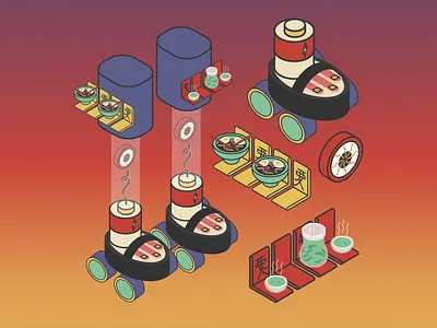 Robot 3d 3d art art background character collection cyborg design details illustration illustrator isometric kiev machine mechanical robotic sity toy vector vintage