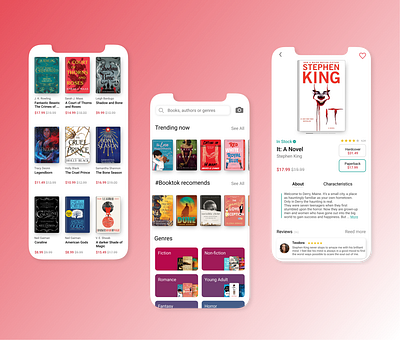 Book Store App app design ui