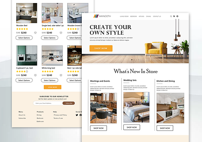 Maynooth Furniture UI UX Design branding clean ui design figma graphic design illustrator interaction design minimal prototype ui uiux user experience user interface ux web wireframe xd