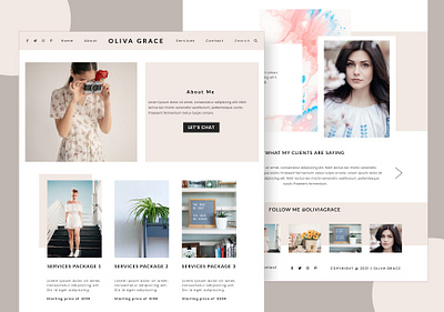 Photographer Portfolio Landing page. branding design design concept persional website product design ui ui design ux web design website design