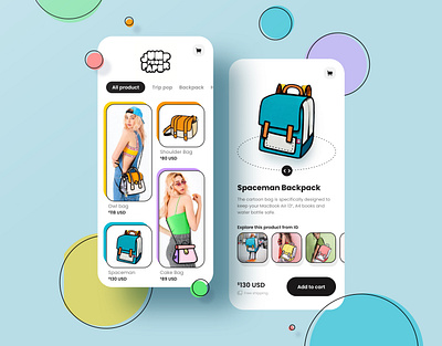 Jump from Paper mobile web UI concept bag figma jumpfrompaper mobile app shopping sinthai sinthaistudio ui