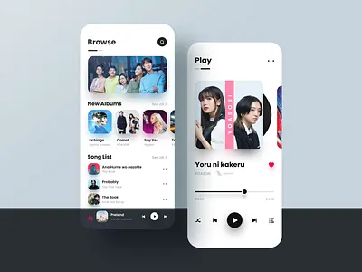 Music app concept figma mobile app music musical sinthai sinthaistudio ui yoasobi