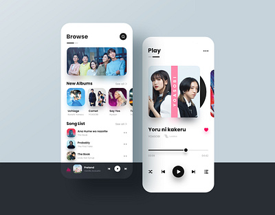 Music app concept figma mobile app music musical sinthai sinthaistudio ui yoasobi