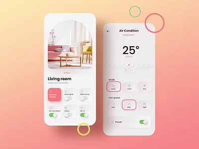 Smart Home mobile app UI concept figma home mobile app sinthai sinthaistudio smart home ui