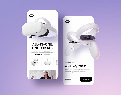 Oculus QUEST 2 mobile web UI concept figma meta verse mobile app mobile web oculus sinthai sinthaistudio ui vr website