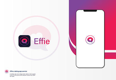 Effie - App icon Design app icon app logo behance project branding dating app icon design dribble shot find work graphic design graphics design illustration logo logo design ui vector