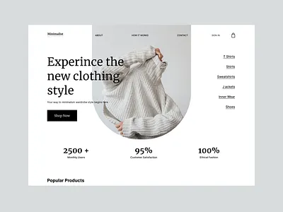 Fashion Website Landing Page branding dailyui design graphic design landing page logo minimal web design website